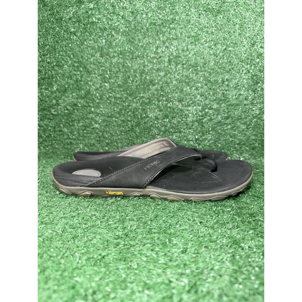 Vionic Vibram Sandals Men's Size 8 Bryce Slides Orthopedic Black Walking Comfort
